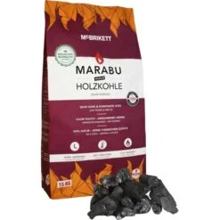 Flammen Werk Geschäft 13 MCBrikett Marabu Holzkohle, 15kg