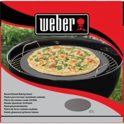 Weber Glasierter Pizzastein 18412, Ø Ca. 36cm -Flammen Werk Geschäft Weber Glasierter Pizzastein 18412 ca 36cm@@1808781 3